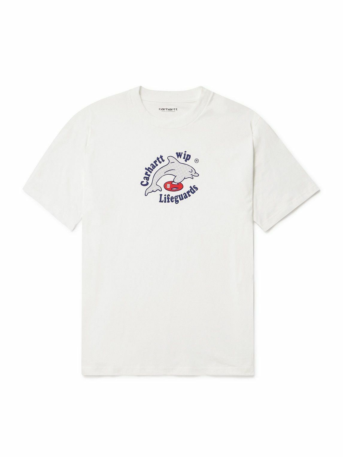 Carhartt WIP - Lifeguards Logo-Print Cotton-Jersey T-Shirt - White ...