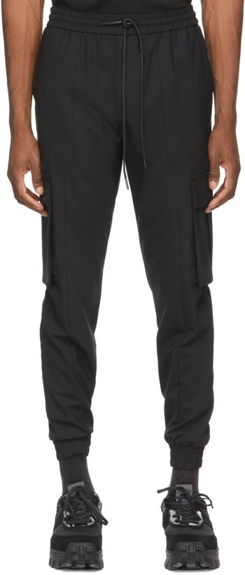 Photo: Juun.J Black Stretch Jogger Cargo Pants