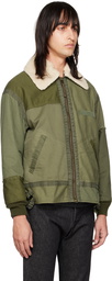 Comme des Garçons Homme Khaki Paneled Jacket