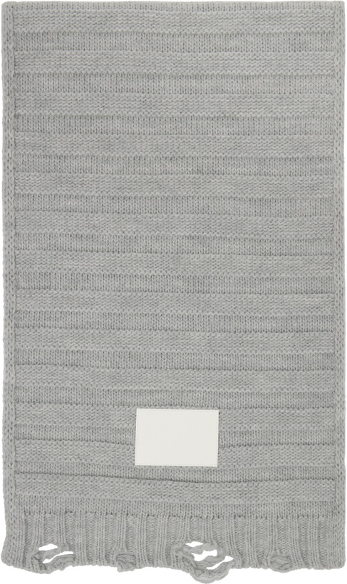 Photo: MM6 Maison Margiela Gray Wool Scarf