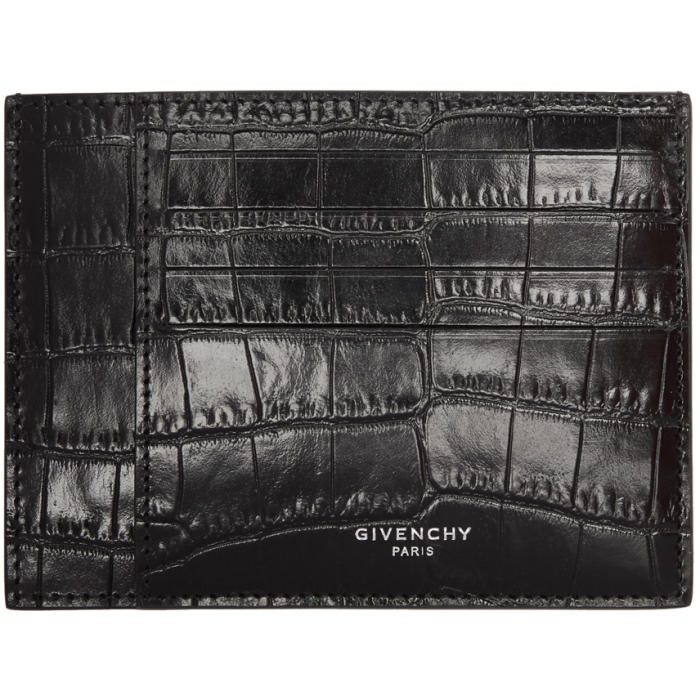 Photo: Givenchy Black Croc Card Holder