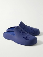Burberry - Embellished Perforated Rubber Clogs - Blue