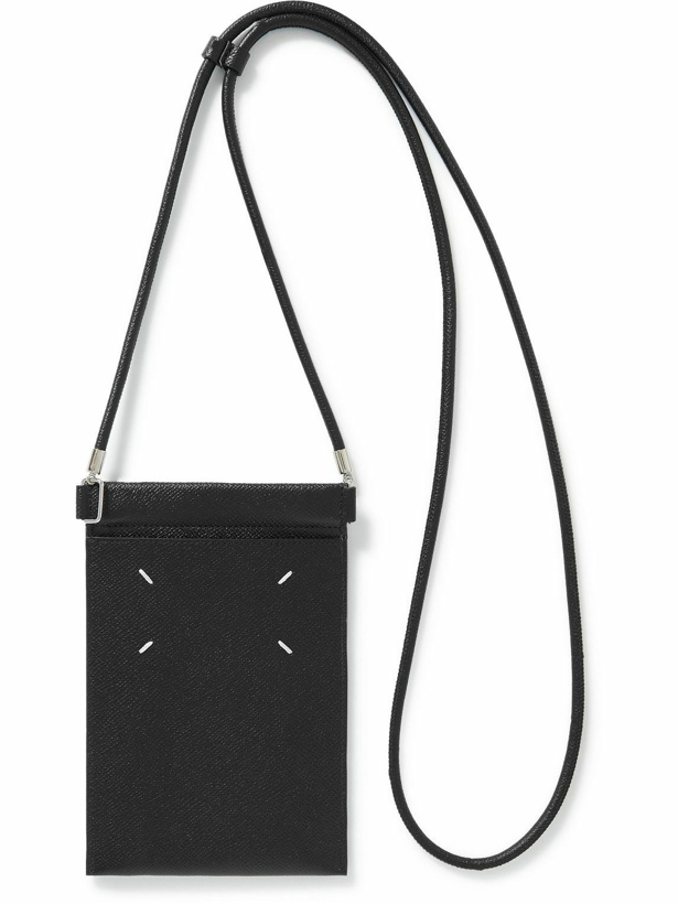 Photo: Maison Margiela - Full-Grain Leather Phone Pouch with Lanyard