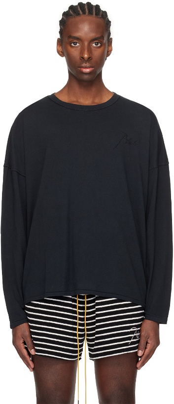 Photo: Rhude Black Reverse Long Sleeve T-Shirt