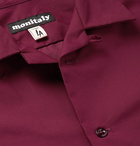 Monitaly - Vacation Camp-Collar Vancloth Cotton Oxford Shirt - Burgundy