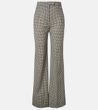McQueen Gingham wool wide-leg pants