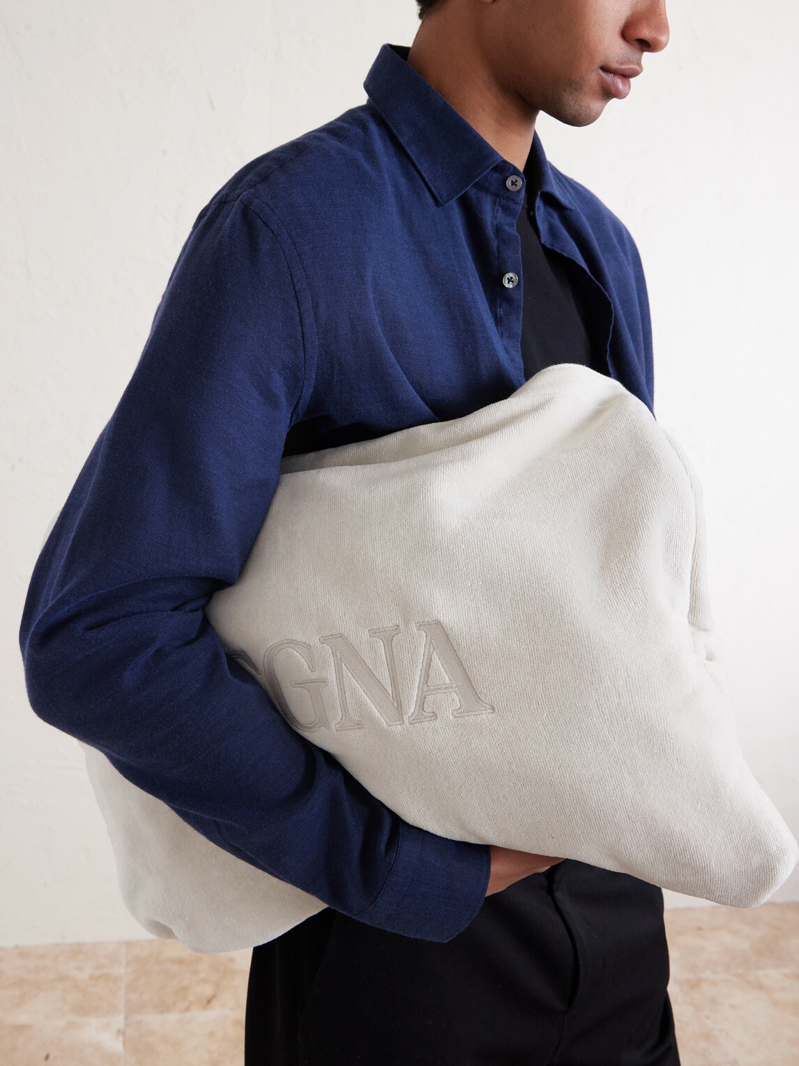 Zegna - Logo-Embroidered Cotton-Terry Beach Towel Tote Bag