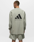 Adidas Baasketball L/S Tee Grey - Mens - Longsleeves