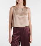 Leset Barb satin top