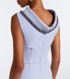 Roland Mouret Embellished crêpe gown