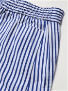 COMME DES GARÇONS SHIRT - Striped Cotton-Poplin Trousers - Blue