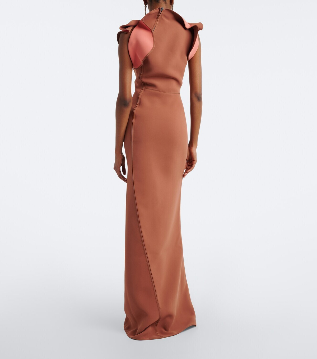 Maticevski Cinnamon draped paneled gown