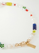 éliou - Maca Gold-Plated Pearl Beaded Bracelet