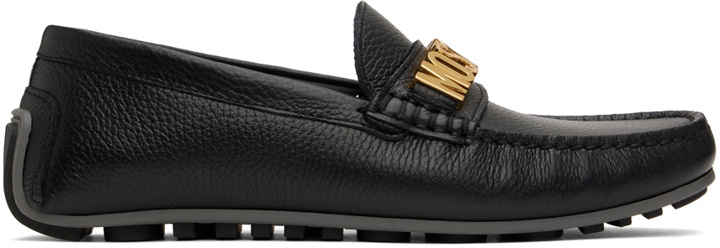 Photo: Moschino Black Drummed Calf Loafers