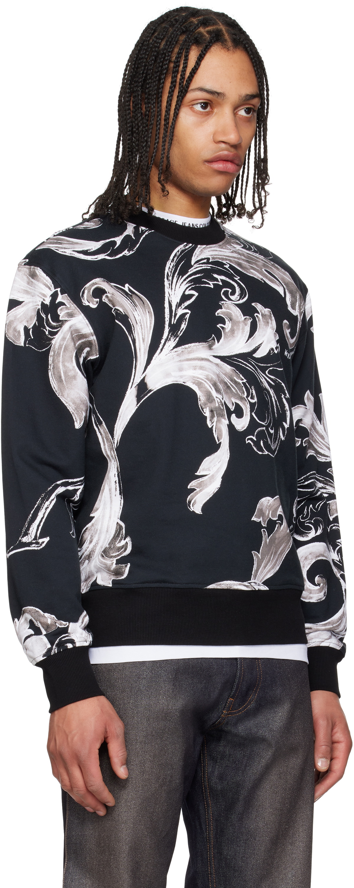 Versace Jeans Couture Black Graphic Sweatshirt