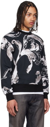Versace Jeans Couture Black Graphic Sweatshirt