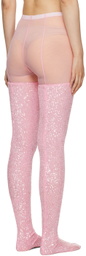 Anna Sui Pink Sequin Tights