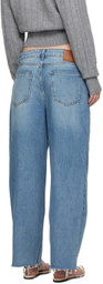 Recto Blue Wide Jeans