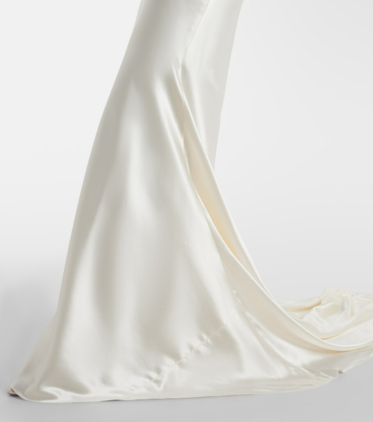 Danielle Frankel Bridal River silk and wool bustier gown
