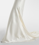 Danielle Frankel Bridal River silk and wool bustier gown