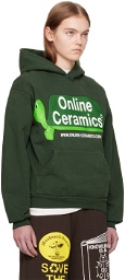 Online Ceramics Green Long Turtle Hoodie