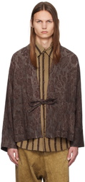 UMA WANG Burgundy Jester Jacket