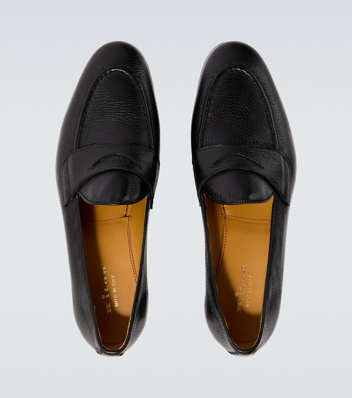 Kiton Leather penny loafers