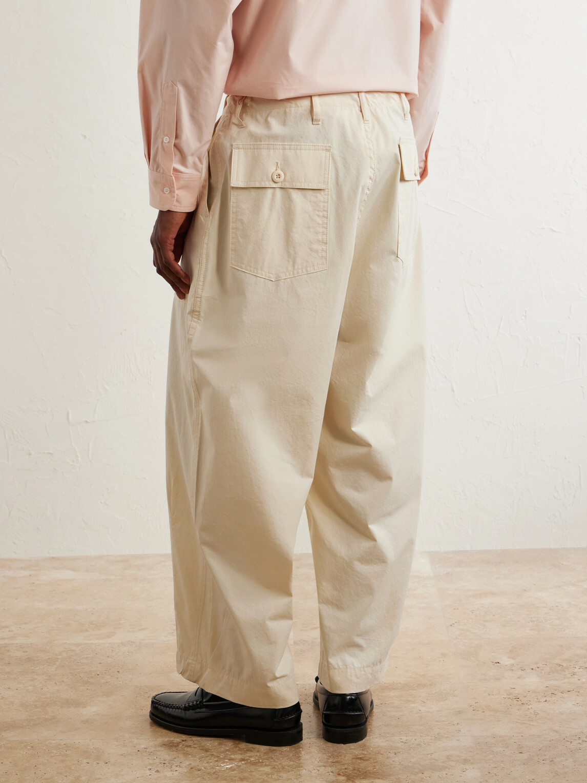 Cherry Los Angeles - Wide-Leg Cotton Twill Trousers - Neutrals