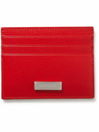 FERRAGAMO - Gancini Logo-Embellished Textured-Leather Cardholder