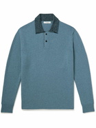 Mr P. - Cashmere-Blend Polo Shirt - Blue