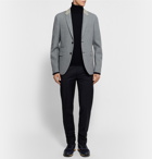 VALENTINO - Blue Slim-Fit Houndstooth Virgin Wool Suit - Blue