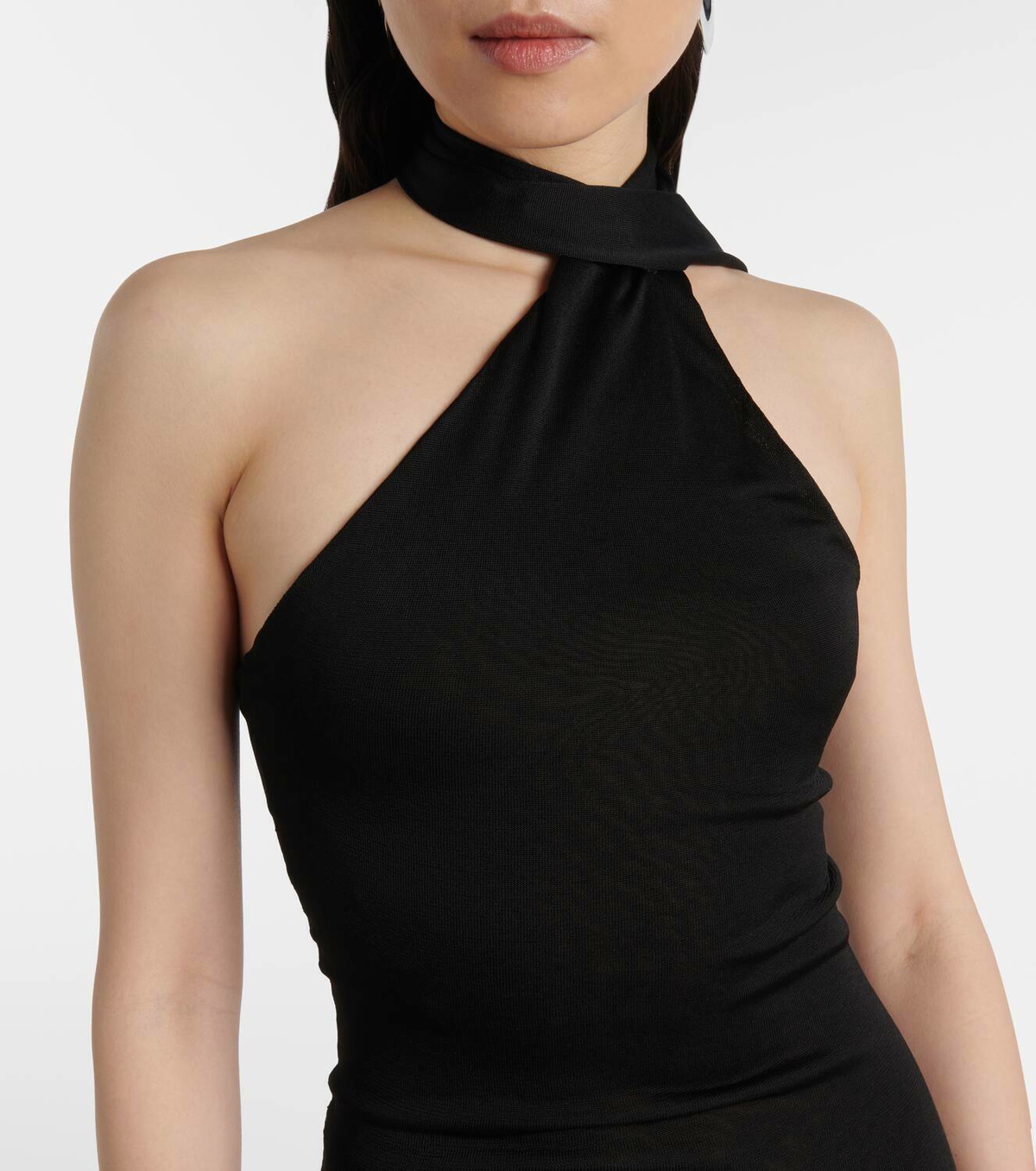Galvan Mirage scarf-detail gown