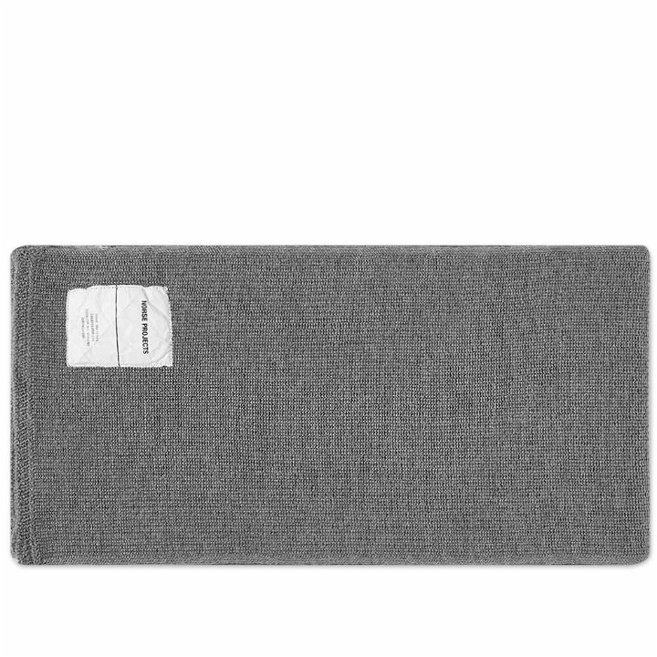Photo: Norse Projects Men's Tab Series Scarf in Light Grey Melange