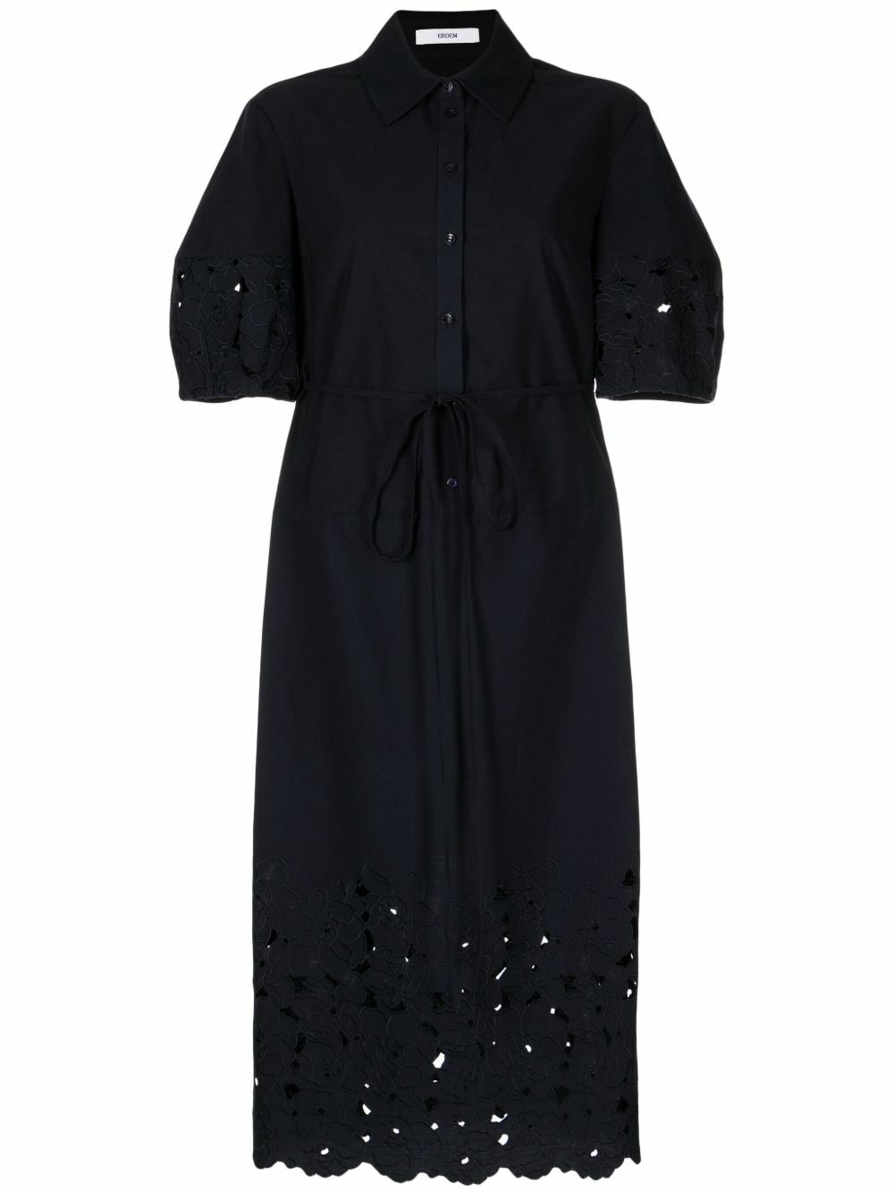 ERDEM Blue Broderie Anglaise Shirt Dress