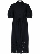 ERDEM Blue Broderie Anglaise Shirt Dress