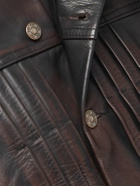 424 - Cropped Leather Jacket - Black