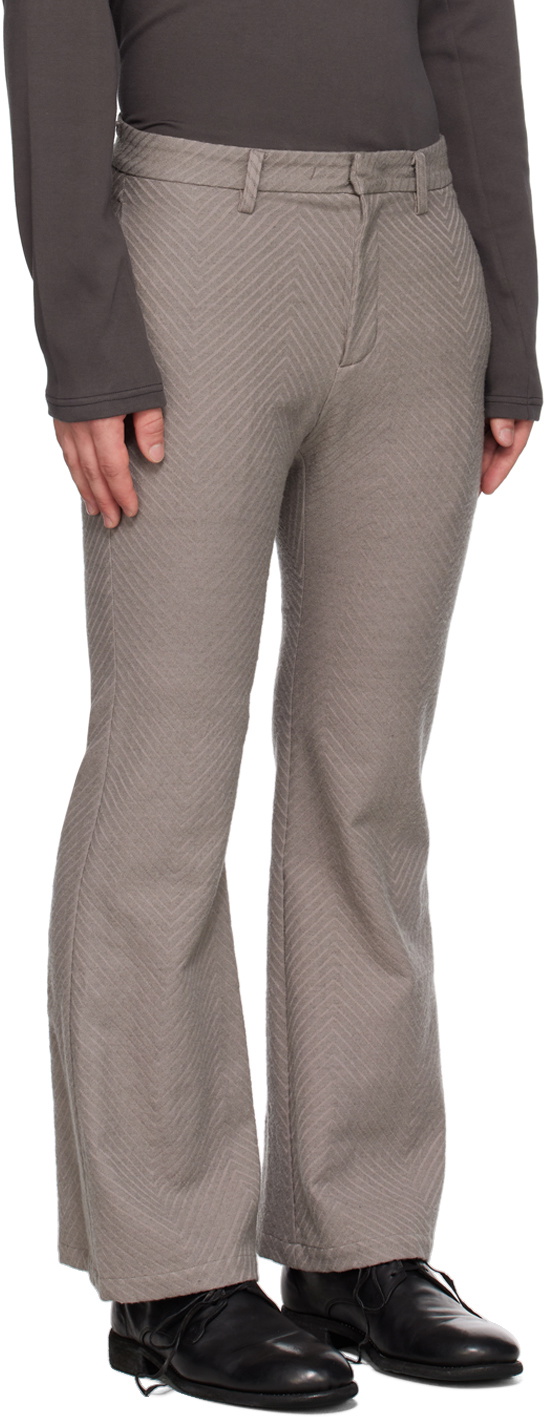 ATTACHMENT Gray Flared Trousers
