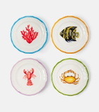 Les-Ottomans Set of 4 ceramic dessert plates