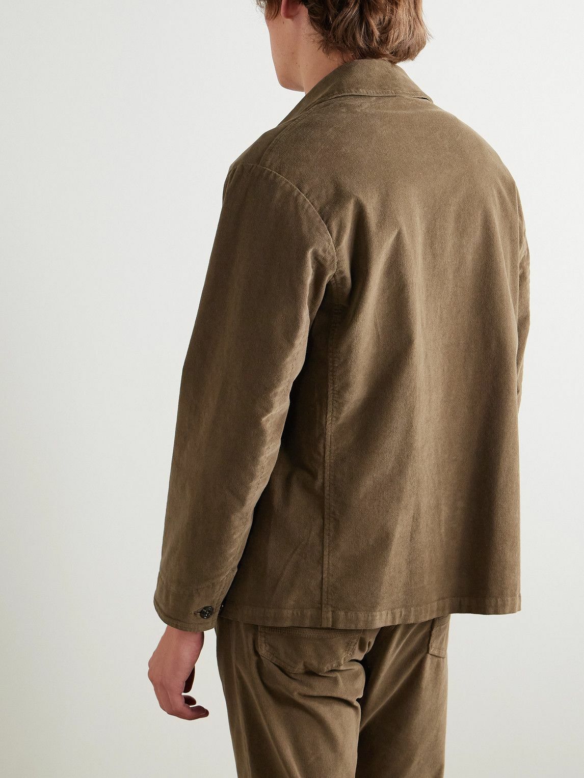 Altea - Edward Garment-Dyed Cotton-Blend Corduroy Jacket - Brown Altea