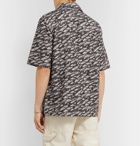 Albam - Camp-Collar Printed Cotton Shirt - Gray