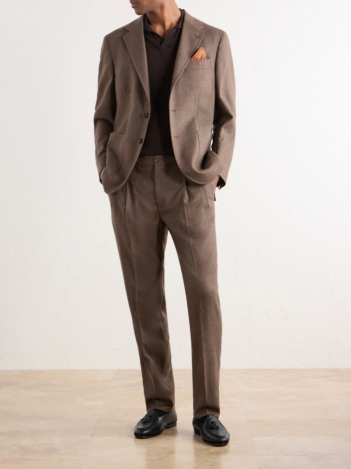 Rubinacci - Virgin Wool-Flannel Suit Jacket - Brown
