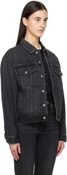 Alexander Wang Gray Oversize Trucker Denim Jacket