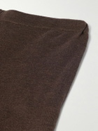 The Row - Darvi Straight-Leg Llama and Silk-Blend Trousers - Brown