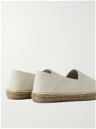 TOM FORD - Barnes Textured-Leather Espadrilles - White