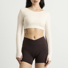 TALA Women's Tie Reversible Long Sleeve Top in Coconut Milk