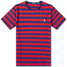 Polo Ralph Lauren Men's Stiped T-Shirt in Red/Fall Royal