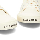 Balenciaga Men's Paris Low Canvas Sneakers in White/White