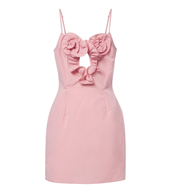 Photo: Magda Butrym Floral-appliqué cotton and silk minidress
