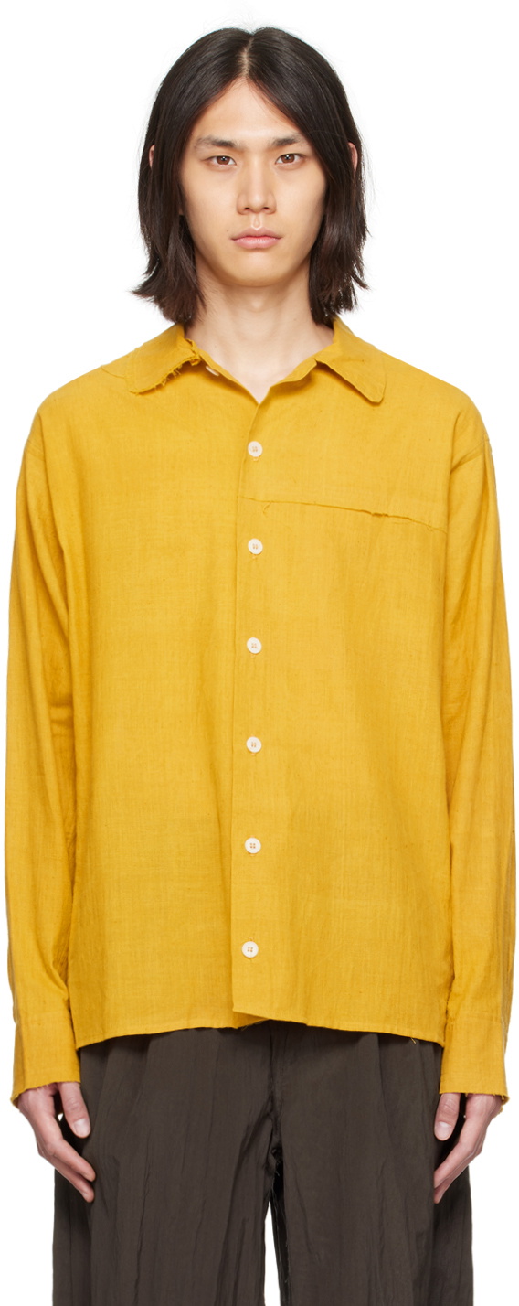 AIREI Yellow Raw Edge Shirt