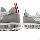 Thom Browne Men's Seersucker Tech Sneakers in Medium Grey